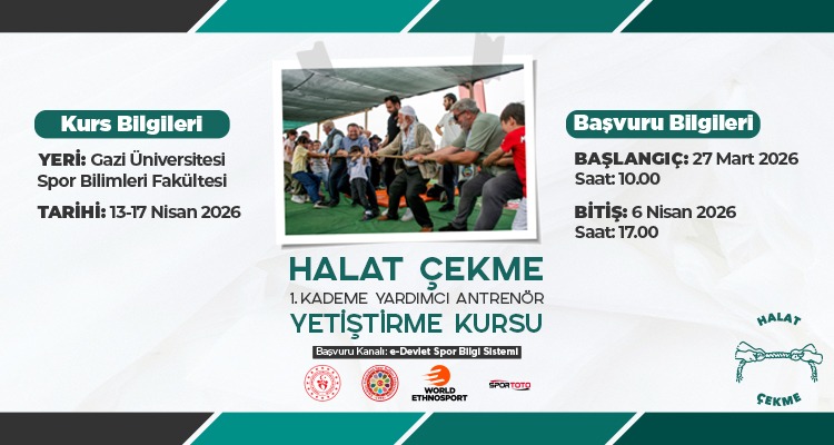 HALAT ÇEKME 1. KADEME YARDIMCI ANTRENÖR YETİŞTİRME KURSU