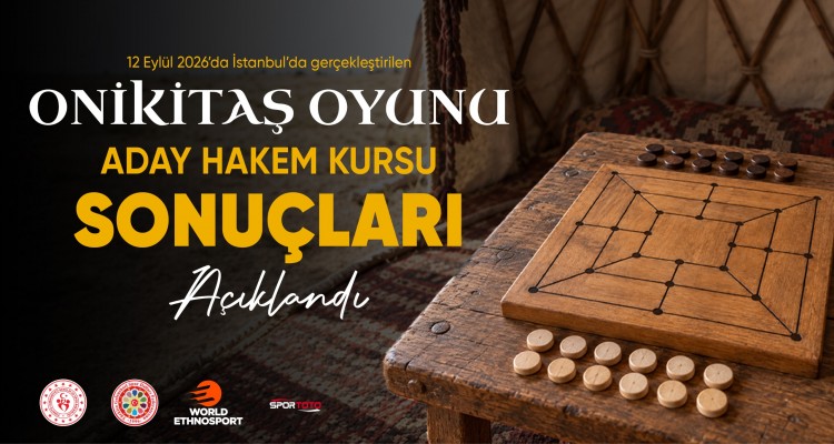 Onikitaş Oyunu Aday Hakem Kursu İstanbul Sınav Sonuçları-Eylül 2026