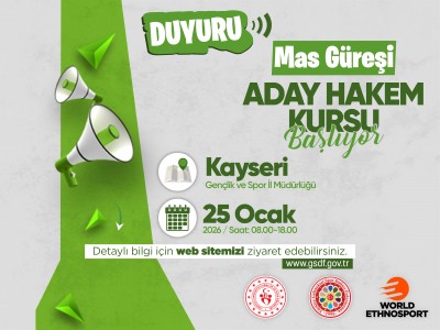 MAS GÜREŞİ ADAY HAKEM KURSU